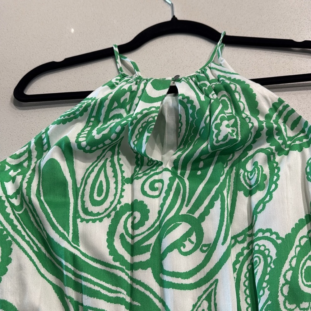 NWT Antonio Melani Green White Lined Dress Size 8 - Picture 4 of 11